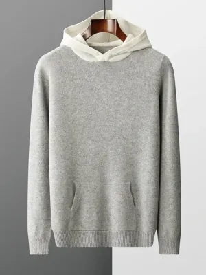 Solvyr | Mens & Womens Cashmere or Alpaca Hooded Sweatshirt – Lightweight Knitted Hoodie in Slim Fit for Luxe Layering & Travel Comfort