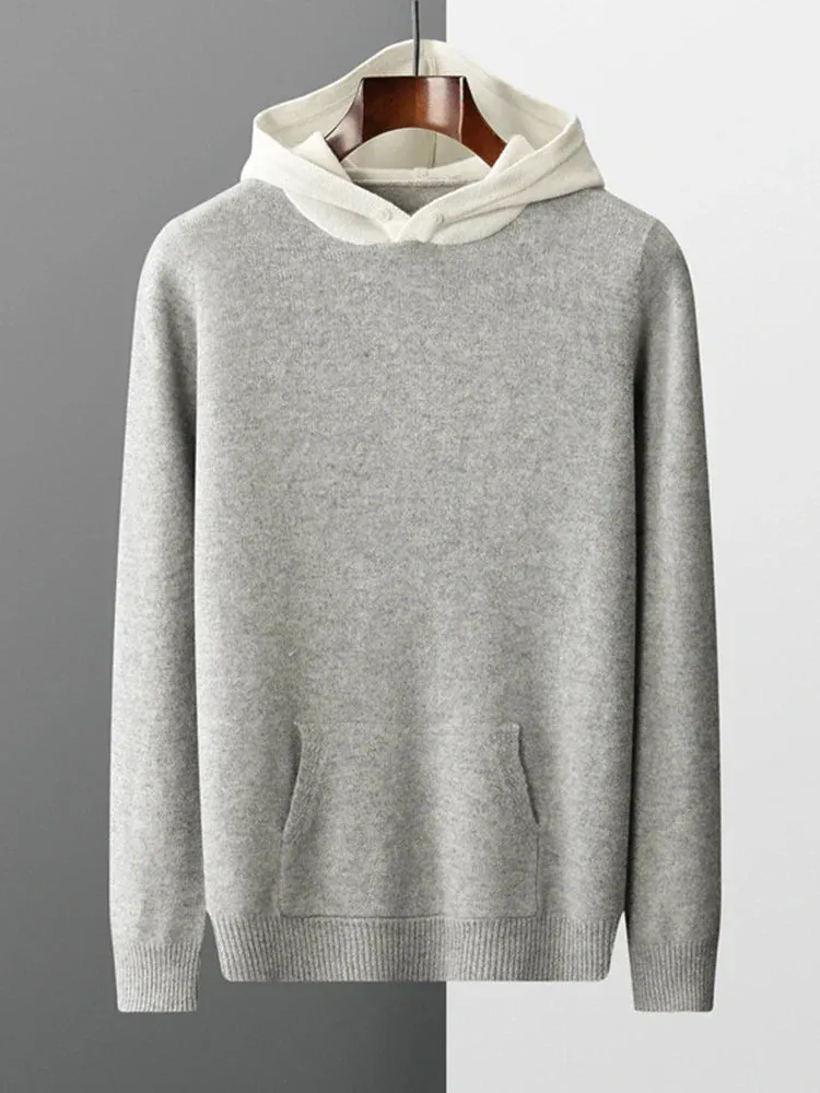 Solvyr | Mens & Womens Cashmere or Alpaca Hooded Sweatshirt – Lightweight Knitted Hoodie in Slim Fit for Luxe Layering & Travel Comfort
