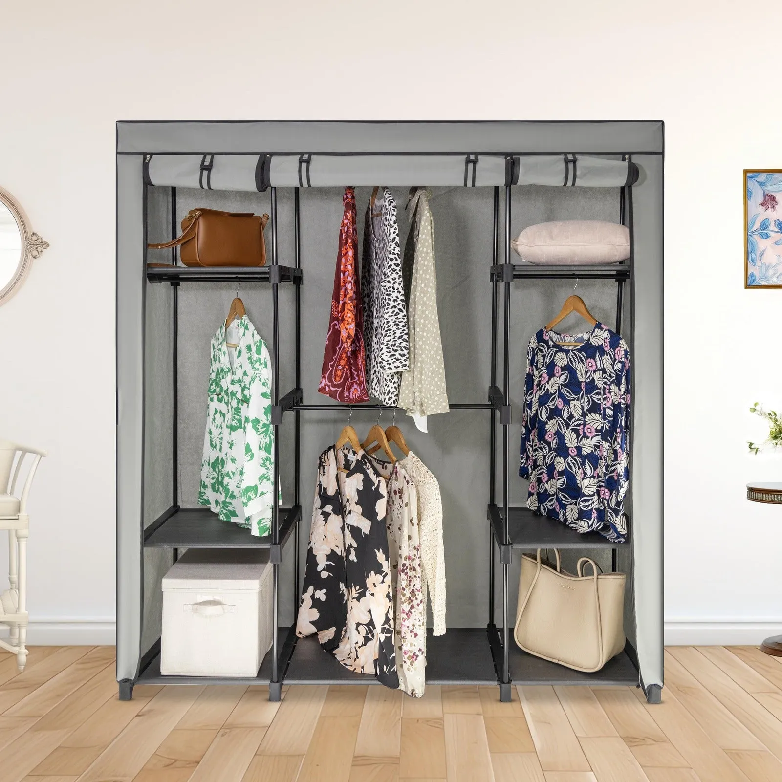 Sorti Freestanding Portable Closet Metal Wardrobe Garment Rack Hanger