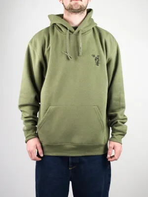 Sour Solution – Worker Pull Over Hoodie – Olive Green