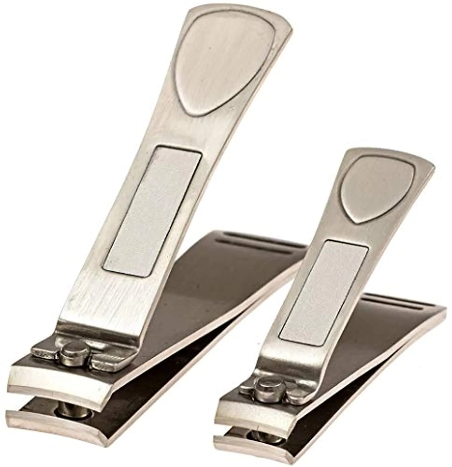 Spa's Premium Nail Clipper Set with Built-In Nail Files, Stainless Steel Fingernail Clippers and Toenail Clippers, Velvet String Carrying Pouch - Professional Spa Quality Precision Nail Care Tools