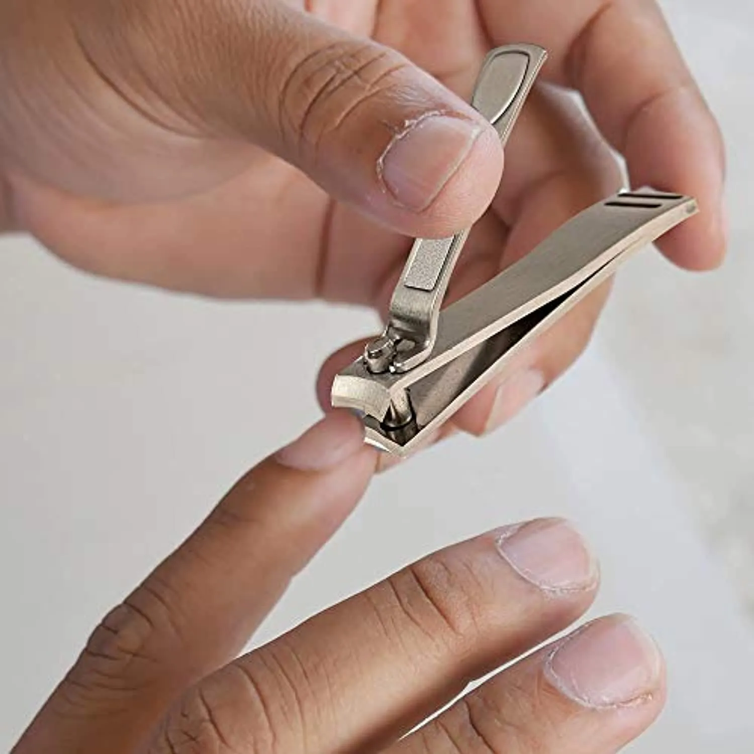 Spa's Premium Nail Clipper Set with Built-In Nail Files, Stainless Steel Fingernail Clippers and Toenail Clippers, Velvet String Carrying Pouch - Professional Spa Quality Precision Nail Care Tools