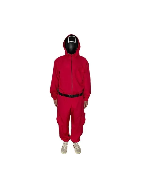 Squid Game Villain Red Jumpsuit Costume