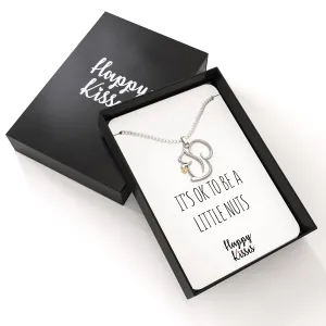 Squirrel Necklace with Box - Charming Squirrel Pendant with Funny Message Card - Ideal Squirrel Gift for Women, Squirrel Lovers, and Wildlife Enthusiasts