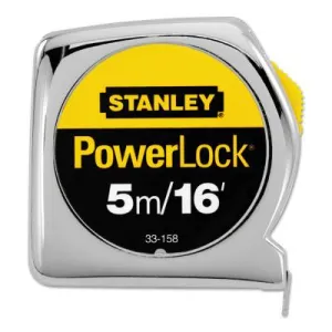 Stanley® Products Powerlock® Tape Rules 3/4 in Wide Blade, 3/4 in x 5 m/16 ft, 33-158
