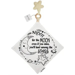 Star Moon Lovey Mini Blanket with Removable Teething Ring