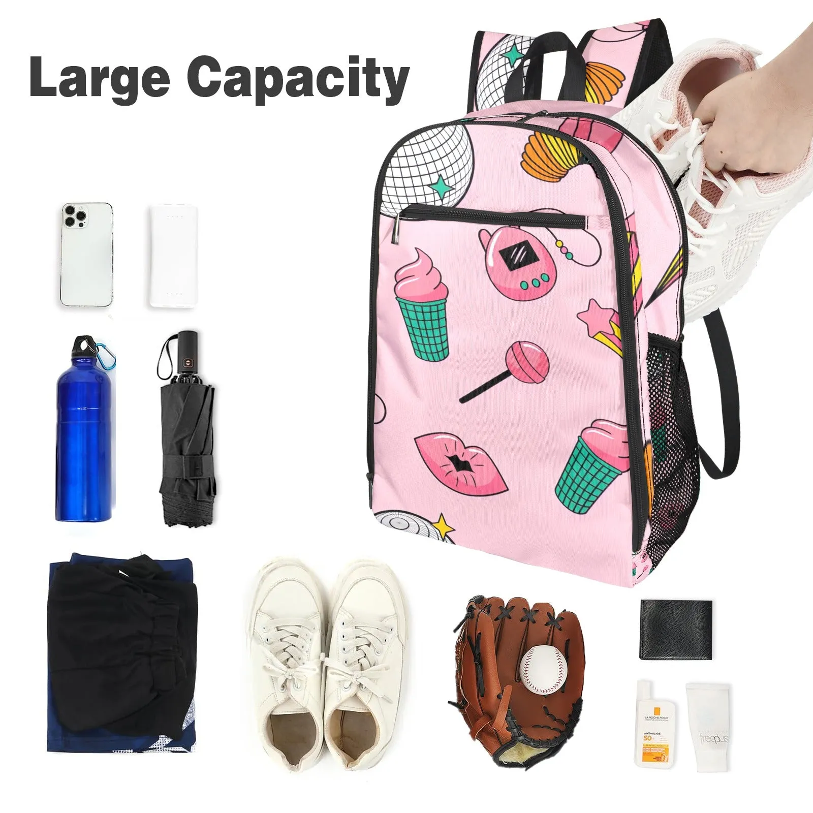 Sugar Rush Throwback All Over Print Leisure Sports Backpack