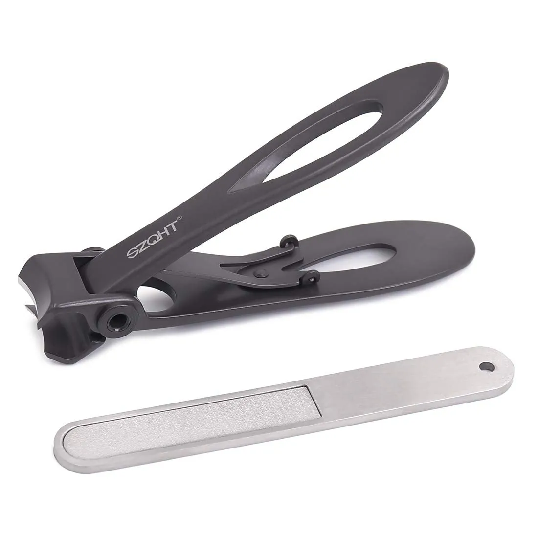 SZQHT 15mm Wide Jaw Opening Nail Clippers for Thick Nails,Finger Nail Clippers for Ingrown Toenail Clippers for Men,Tough Nails, Seniors, Adults.Deluxe Sturdy Stainless Steel Big(Silver)