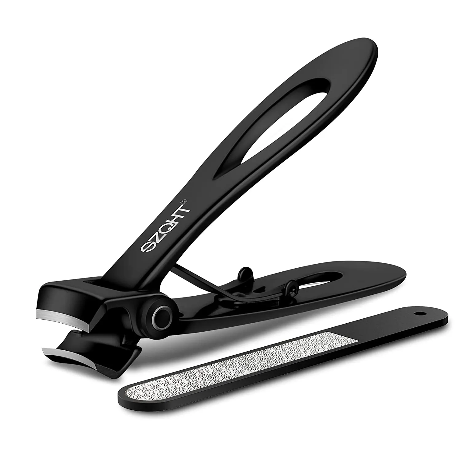 SZQHT 15mm Wide Jaw Opening Nail Clippers for Thick Nails,Finger Nail Clippers for Ingrown Toenail Clippers for Men,Tough Nails, Seniors, Adults.Deluxe Sturdy Stainless Steel Big(Silver)