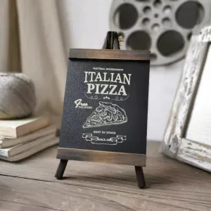 Tabletop Vintage Pine Wood Style Mini Chalkboard Sign for Parties Display