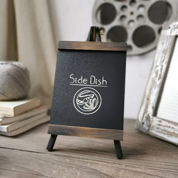 Tabletop Vintage Pine Wood Style Mini Chalkboard Sign for Parties Display