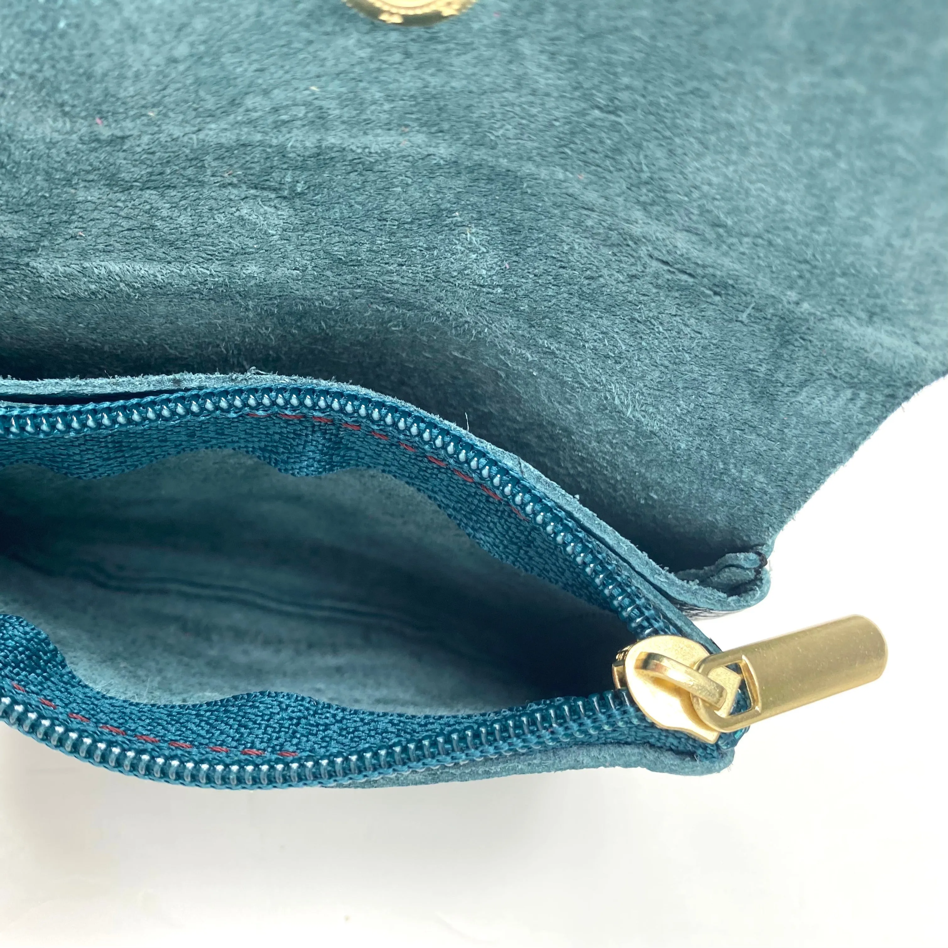 Teal Soft Leather Small Purse
