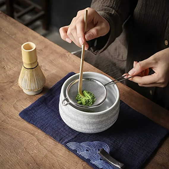 TEANAGOO Japanese Tea Set, Matcha Whisk Set, Matcha Bowl Bamboo Matcha Whisk (Chasen), Scoop (chashaku), Matcha Whisk Holder, Tea Making Kit. MSB-5, Matcha Green Tea Powder Kit. Matcha Tea Kit - Retails $88 