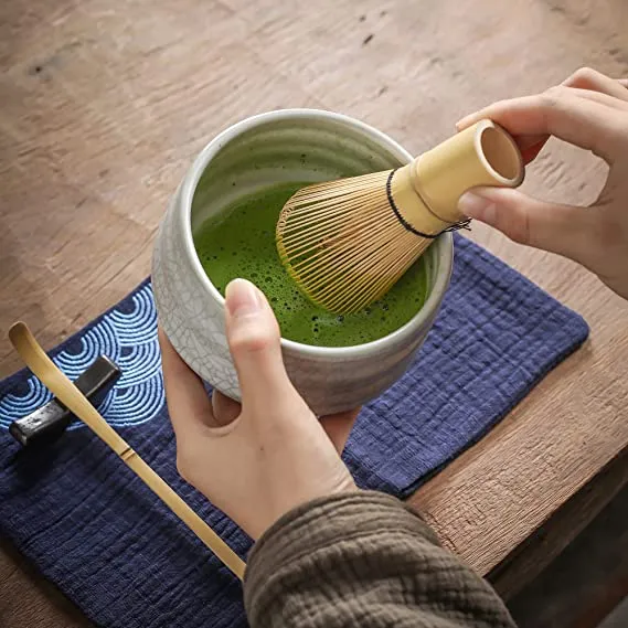 TEANAGOO Japanese Tea Set, Matcha Whisk Set, Matcha Bowl Bamboo Matcha Whisk (Chasen), Scoop (chashaku), Matcha Whisk Holder, Tea Making Kit. MSB-5, Matcha Green Tea Powder Kit. Matcha Tea Kit - Retails $88 