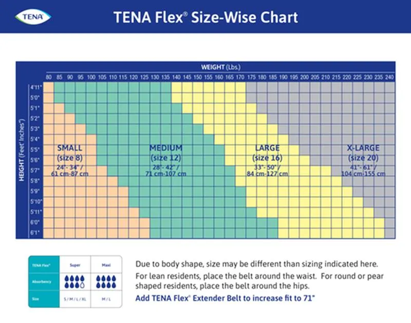 TENA® ProSkin™ Flex Super Brief, Maximum Absorbency, Size 16/Large