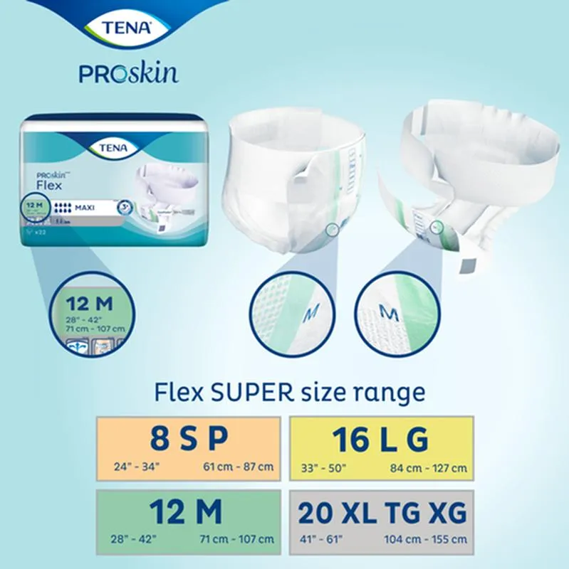 TENA® ProSkin™ Flex Super Brief, Maximum Absorbency, Size 8/Small