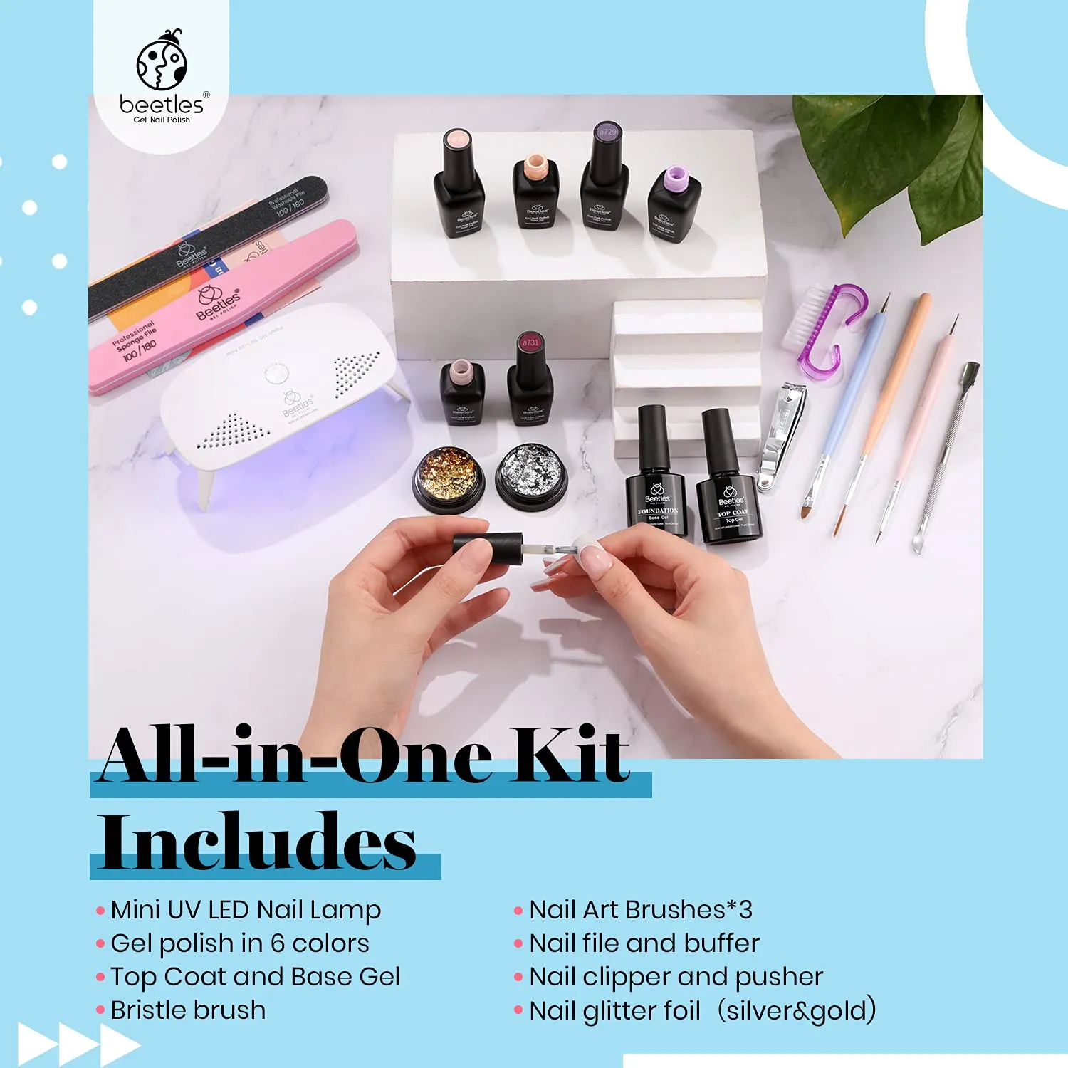Tender Summer Night Starter Kit: Nail Art Gels, Tools & Accessories