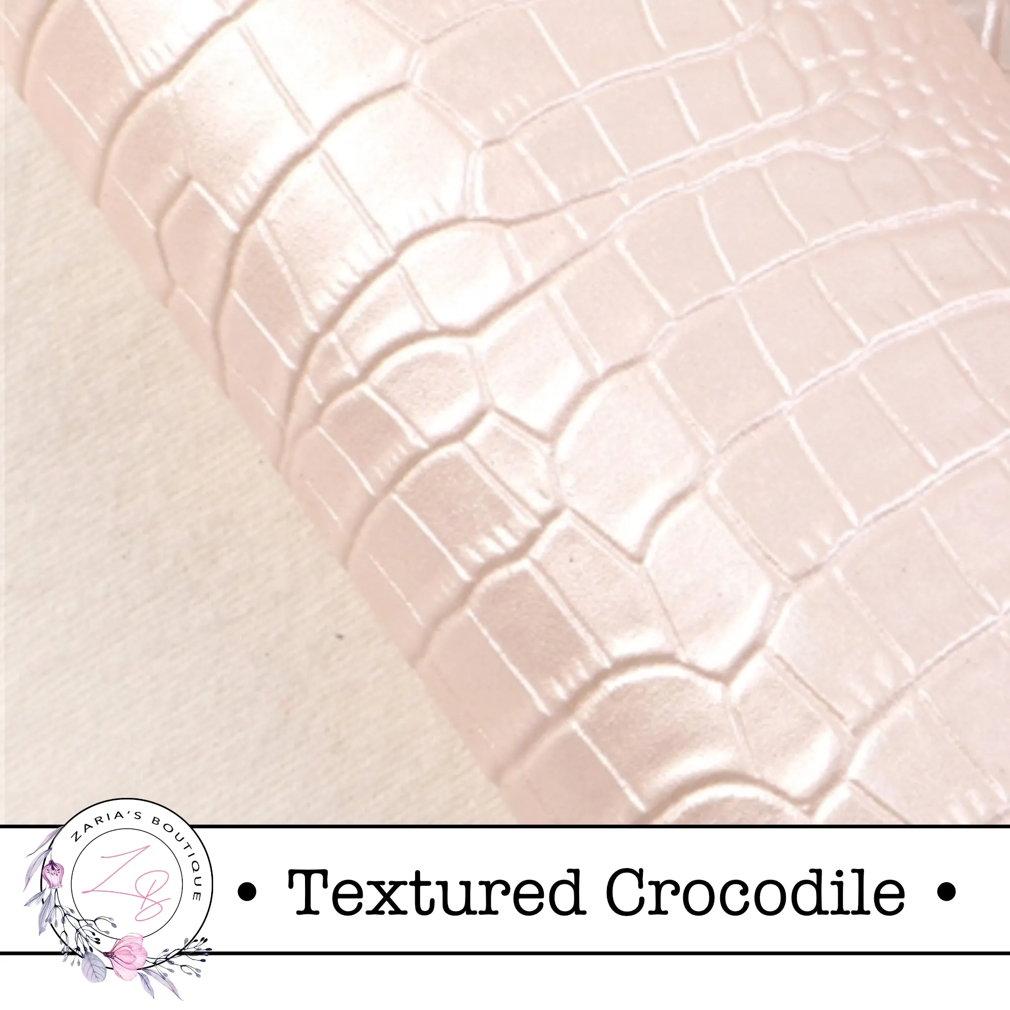 ⋅ Textured Crocodile ⋅ Ivory ⋅ Vegan Faux Leather ⋅
