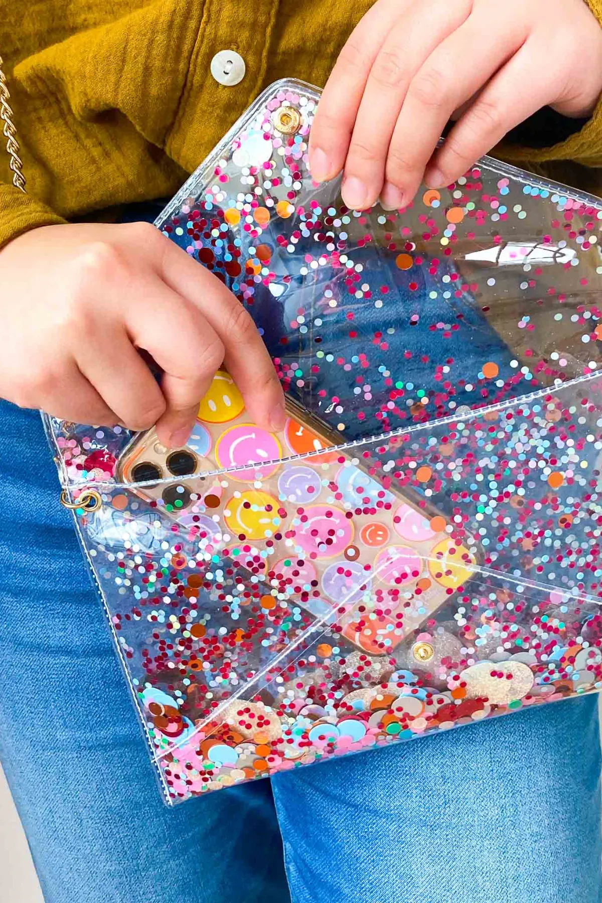 The Essentials Convertible Confetti Clutch