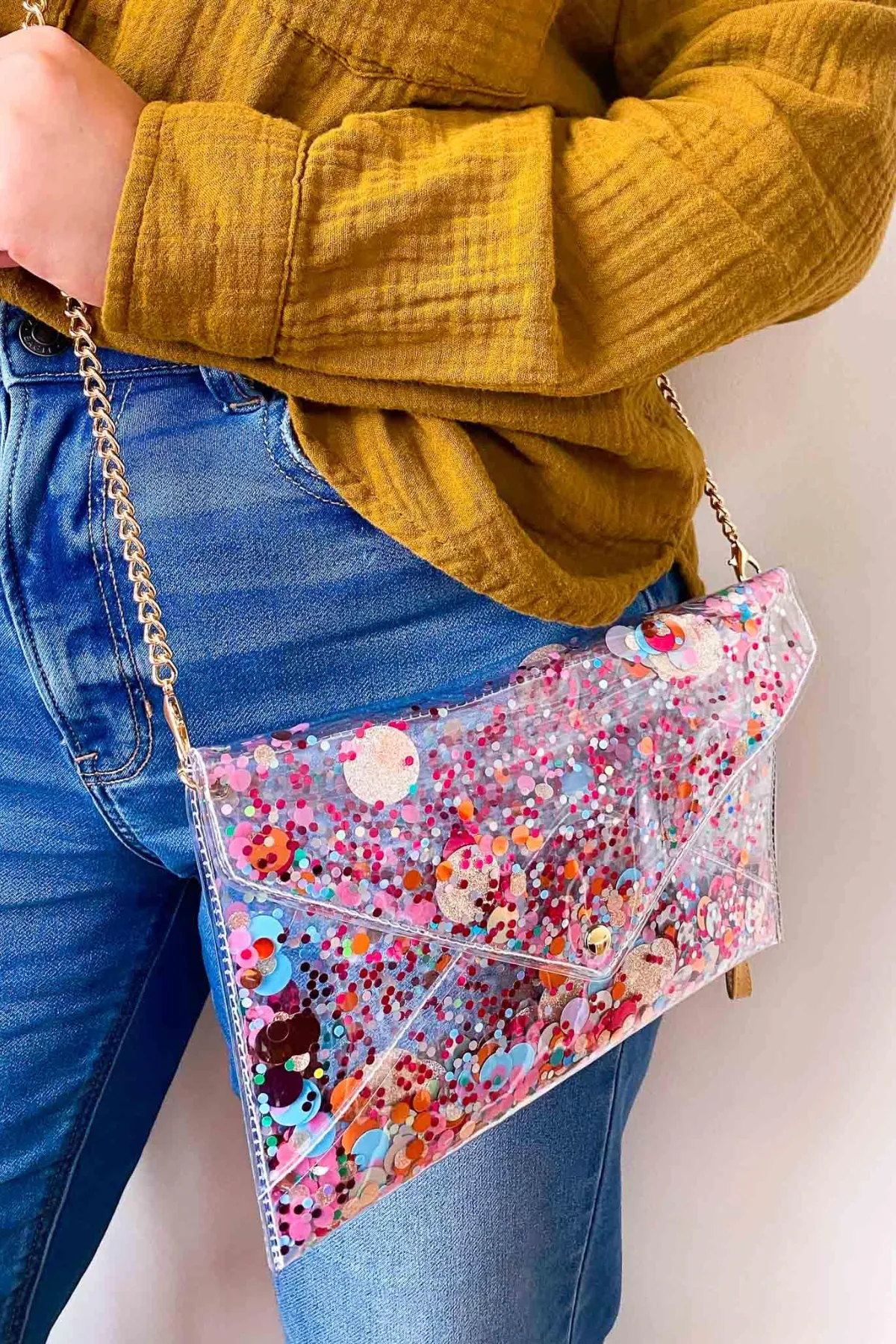 The Essentials Convertible Confetti Clutch