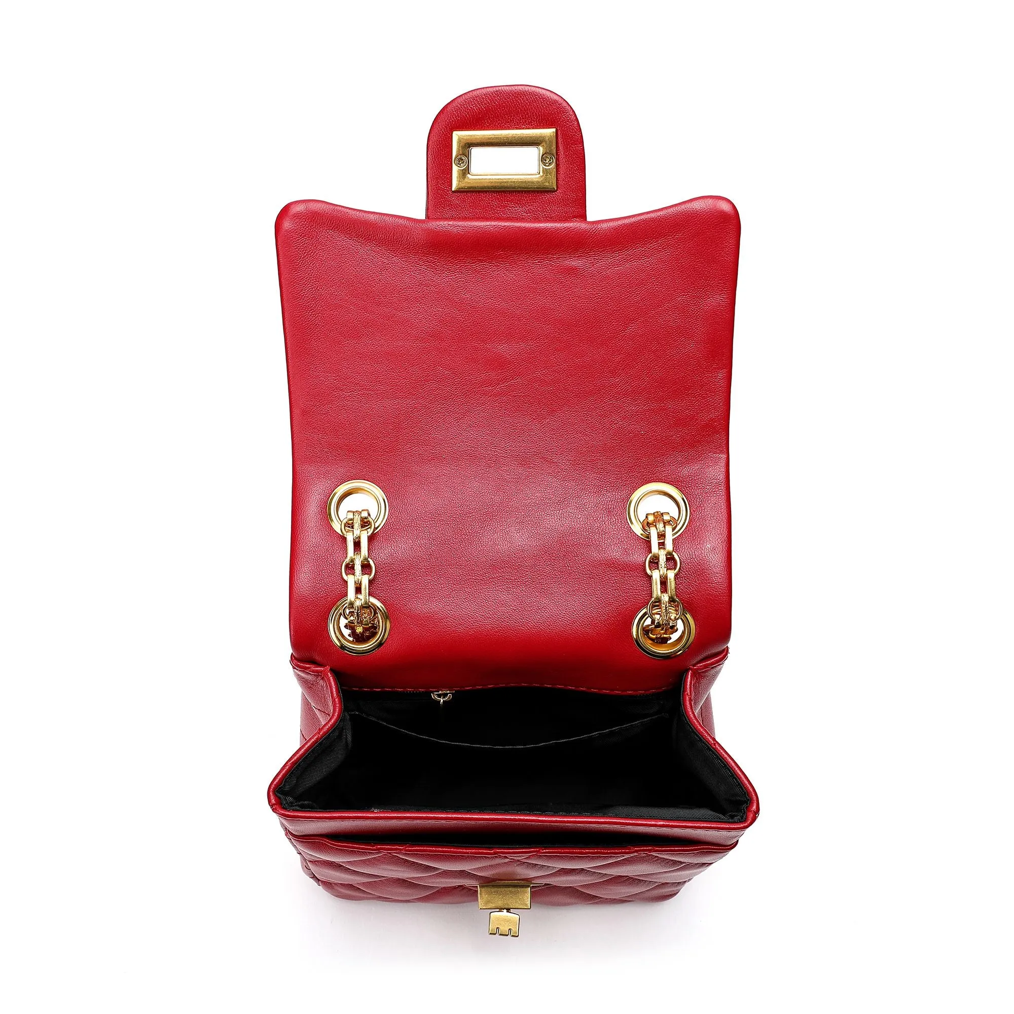 Tiffany & Fred Quilted Sheepskin Leather Crossbody