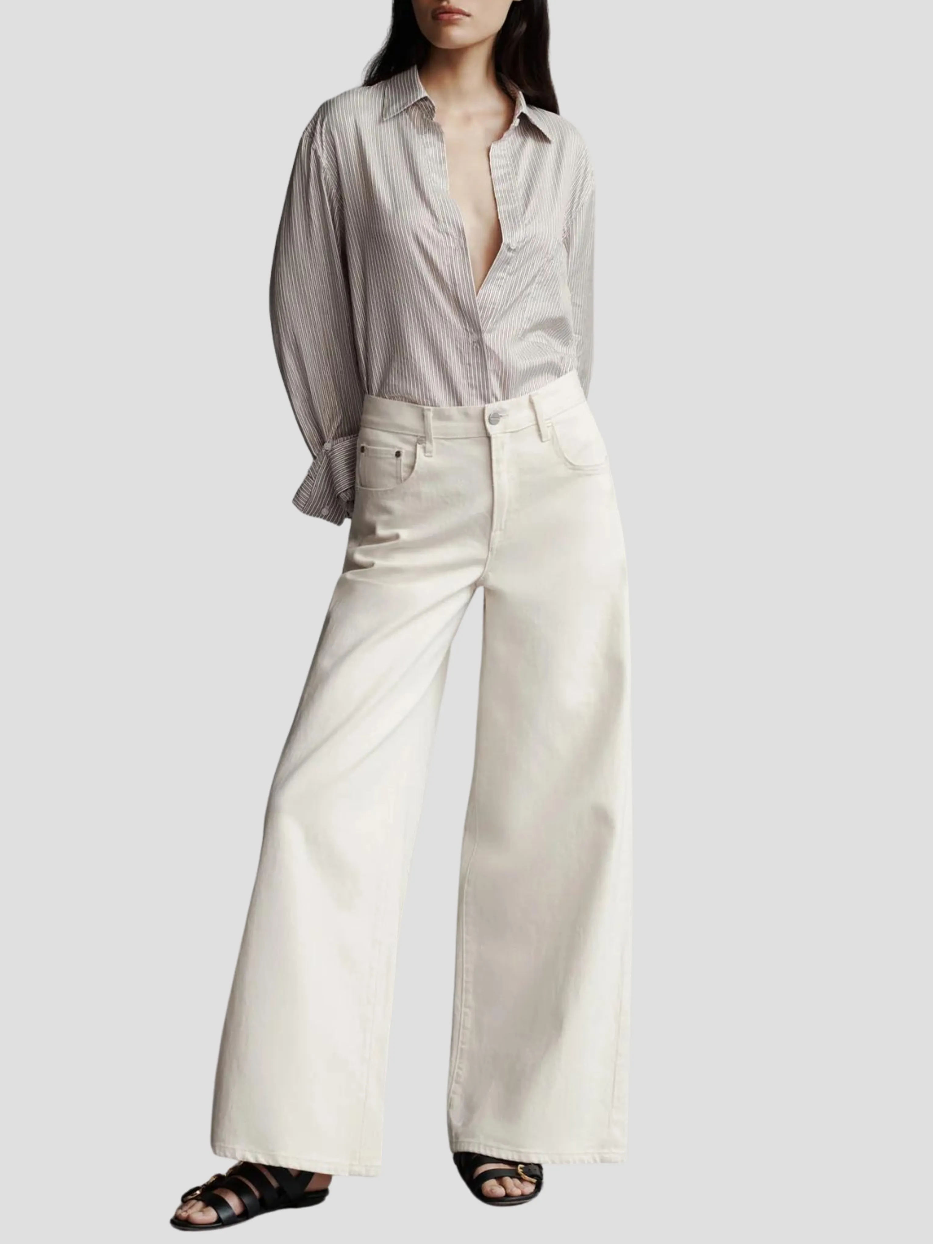 Tiny Dancer Wide-Leg Jean in Natural
