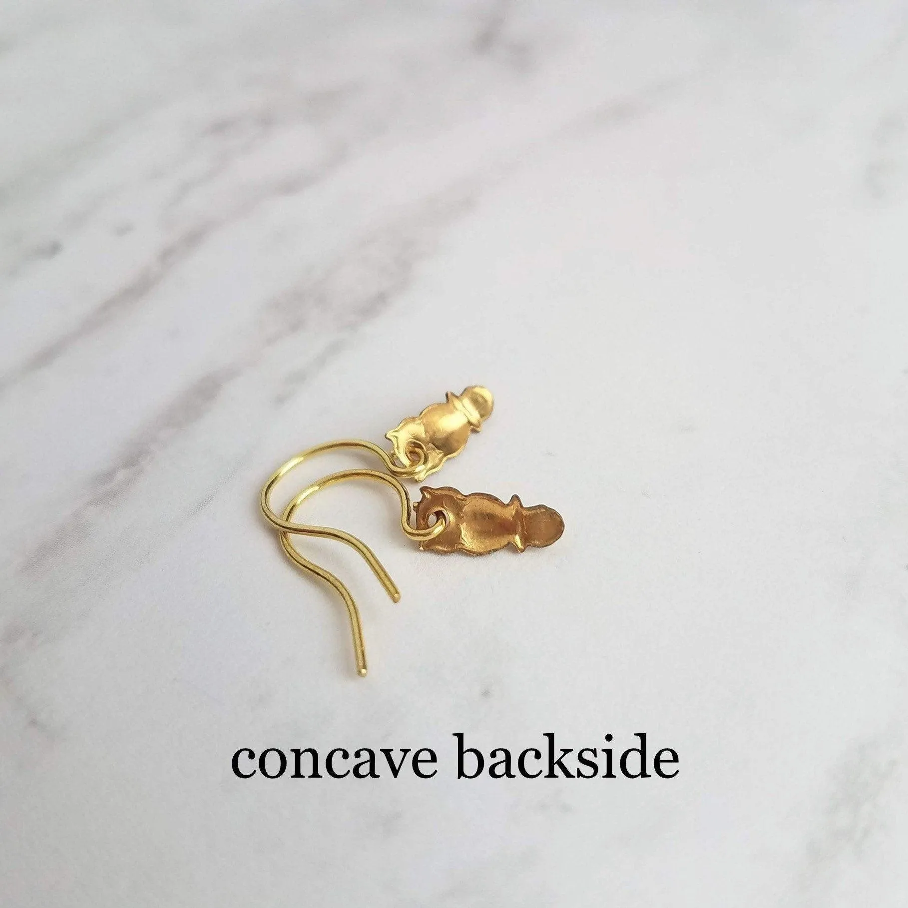Tiny Owl Earrings - small bronze oxidized brass owlet bird charm, delicate petite little simple owl, forest woods critter gift, baby owl
