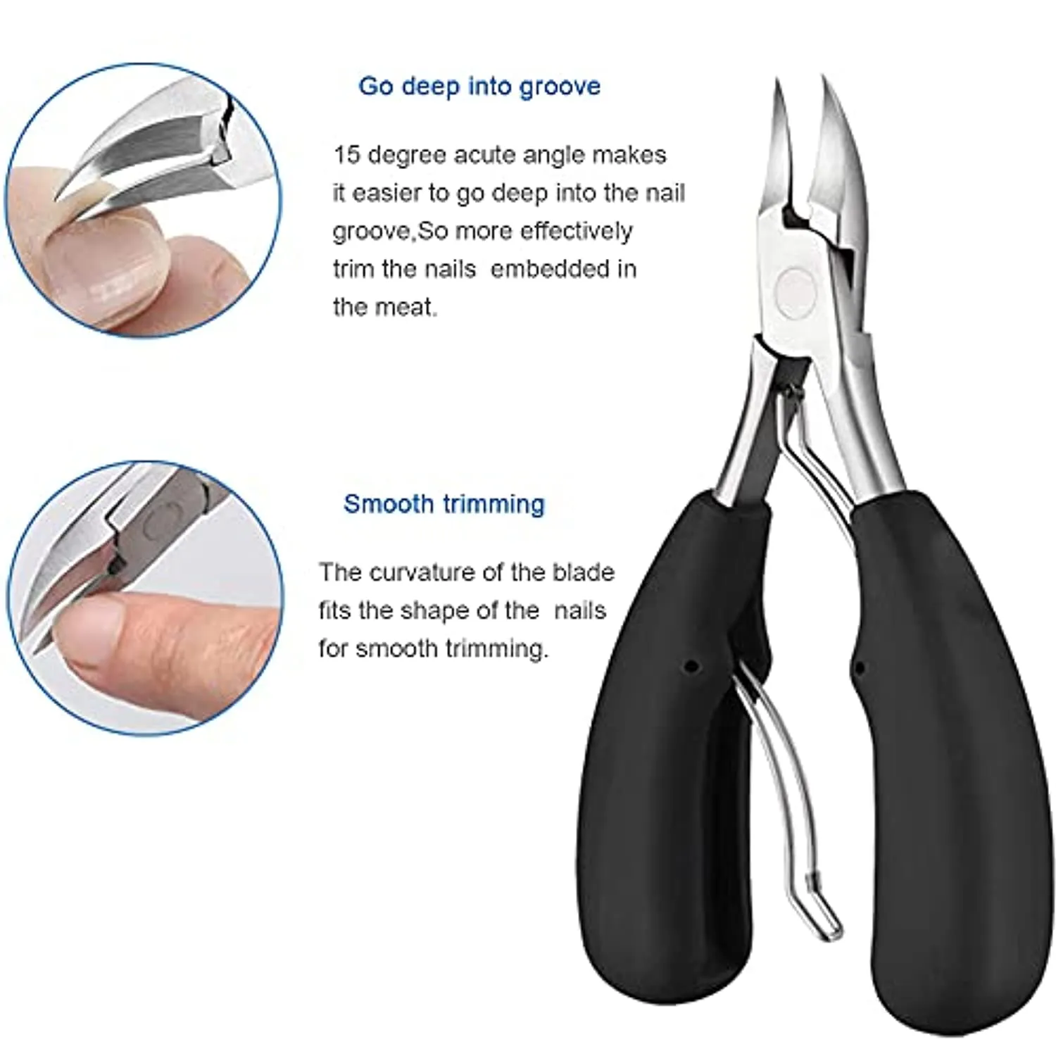 Toe Nail Clippers Tool for Thick Nails and Ingrown Toenails (Heavy Duty Toenail Clippers), One of the Large Nail Nipper,Especially Suitable for Seniors
