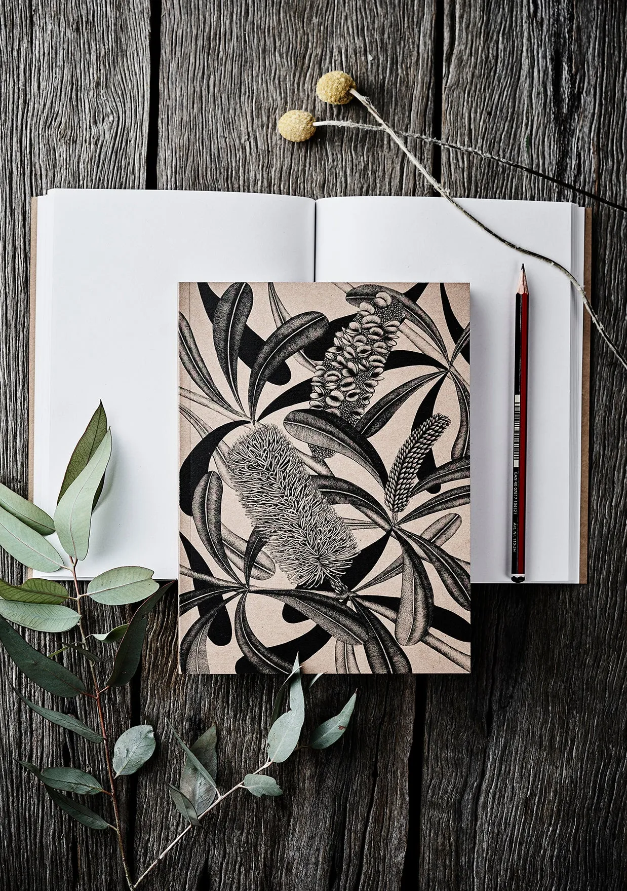 Tote bag and Banksia notebook set