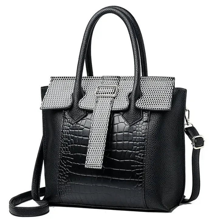 Tote Bag Snake Women's Bag: Stylish PU Crocodile Handbag