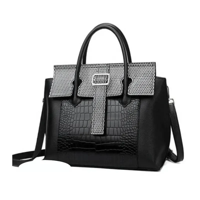 Tote Bag Snake Women's Bag: Stylish PU Crocodile Handbag