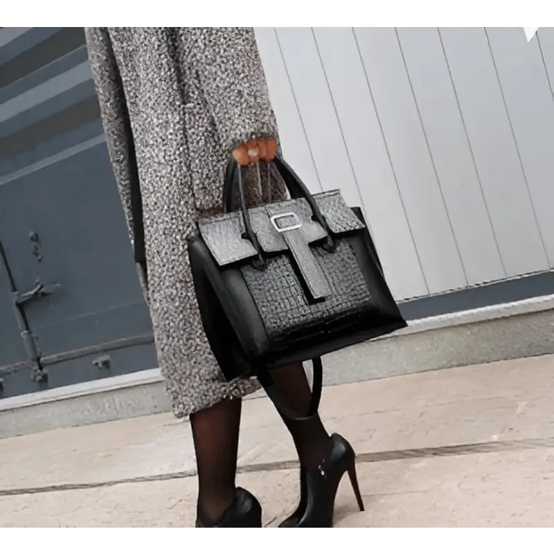Tote Bag Snake Women's Bag: Stylish PU Crocodile Handbag