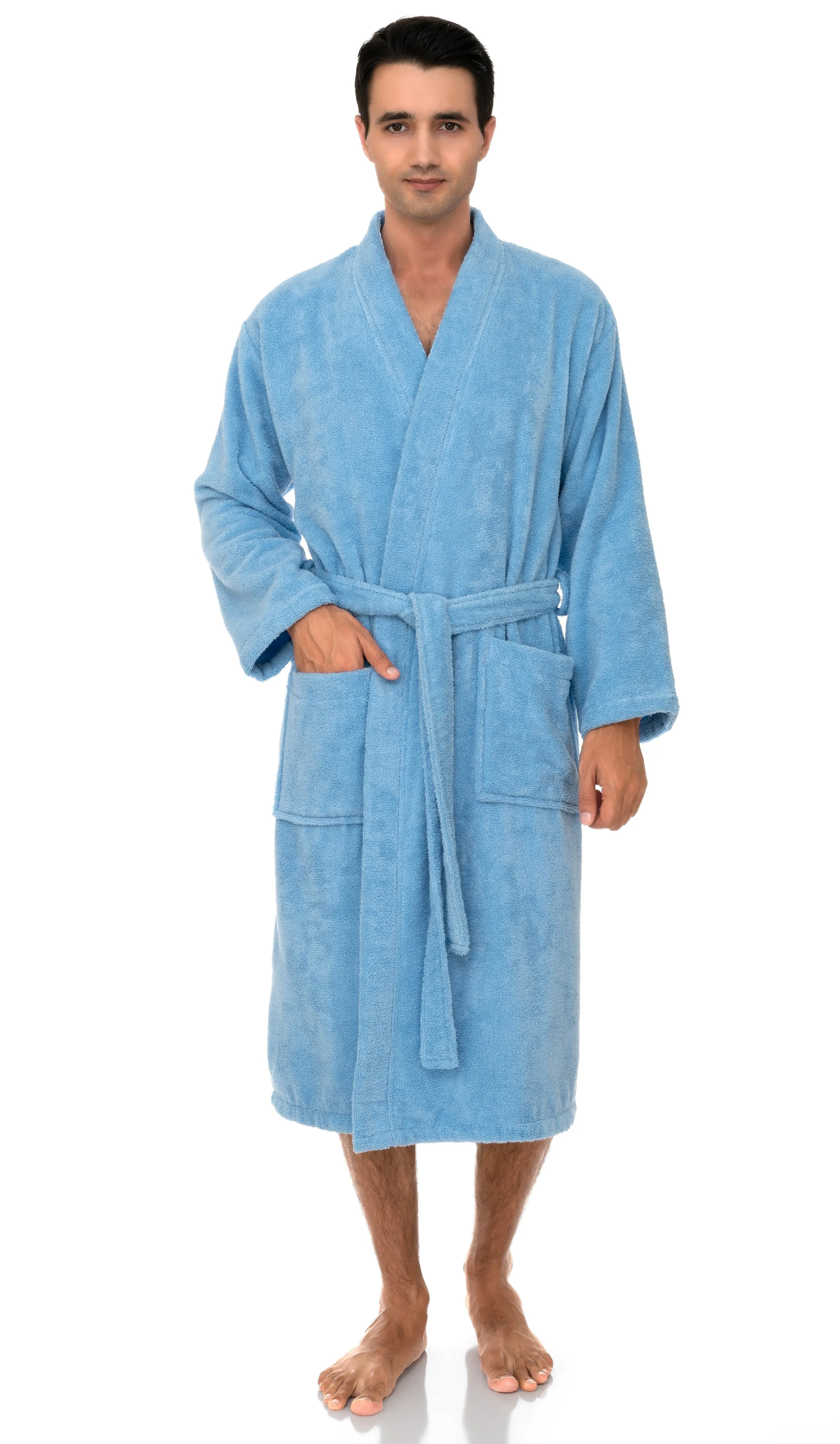 TowelSelections Men’s Robe 100% Cotton Soft Terry Kimono Luxury Bathrobe