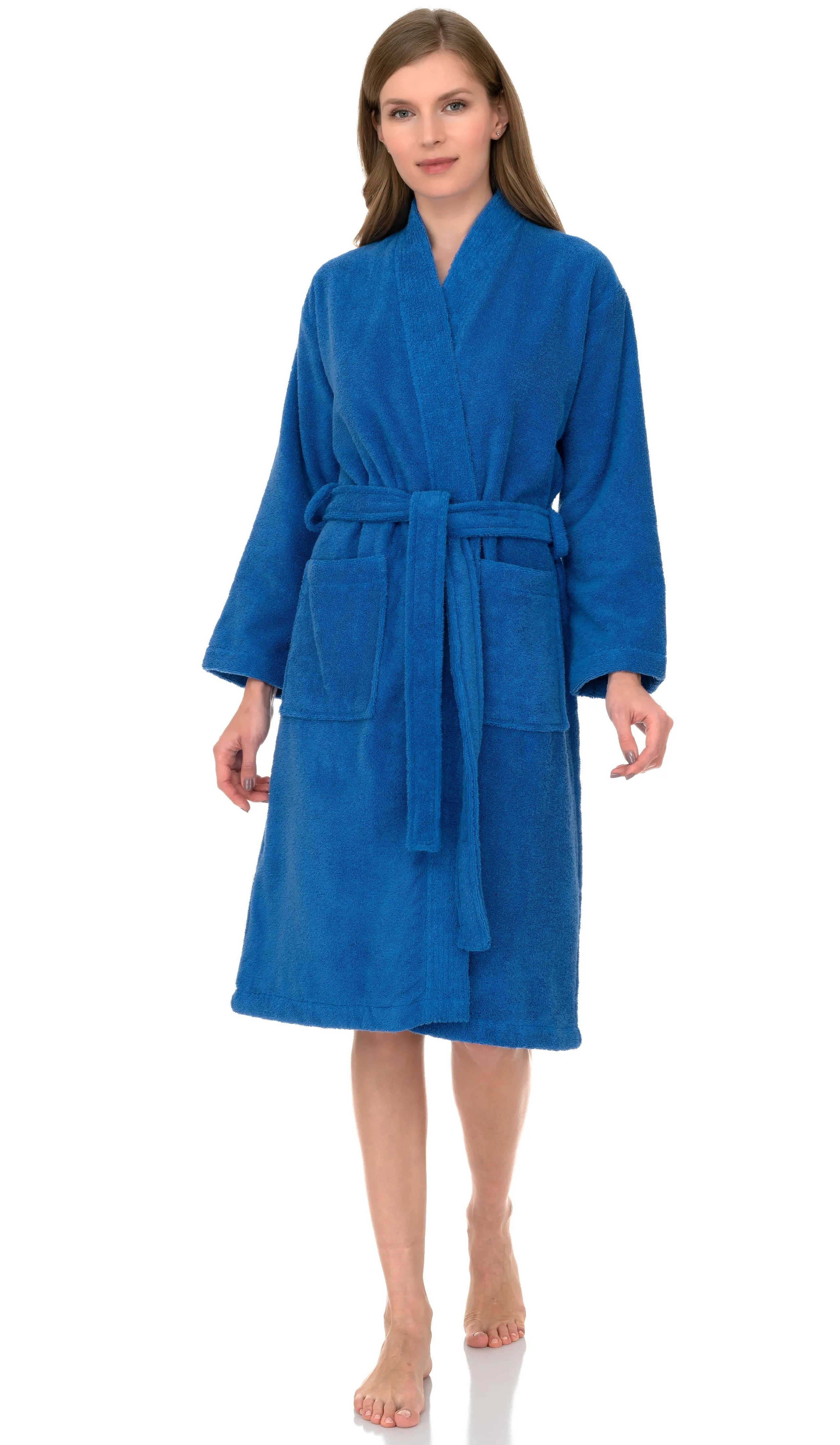 TowelSelections Women's Kimono Robe 100% Cotton Soft Terry Bathrobe