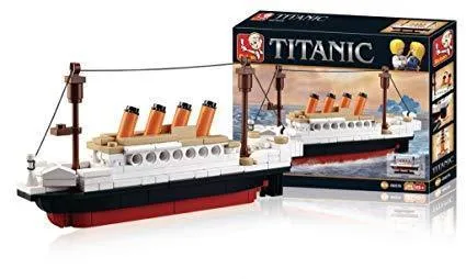 Toy titanic ship building blocks educational toy for 6  age baby on sale