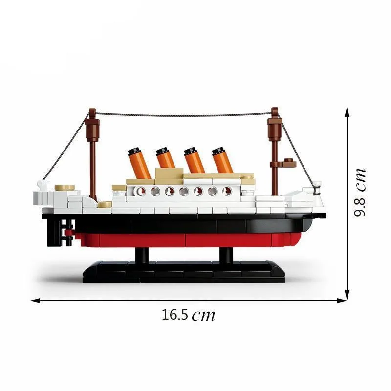 Toy titanic ship building blocks educational toy for 6  age baby on sale