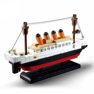 Toy titanic ship building blocks educational toy for 6  age baby on sale