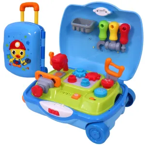 Toyshine 2 in 1 Carry Along Tool Set Pretend Play Toy, Pretend Play Learning Toy for Boys Girls Kids Toddler 3 4 5 6 Year- Ola