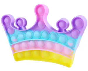 Toyshine Pack of 1- CrownDesign - Fidget Popping Sounds Toy, Pop Bubble, BPA Free Silicone, Push Bubbles Toy for Autism Stress Reliever, Sensory Toy Pop It Toy