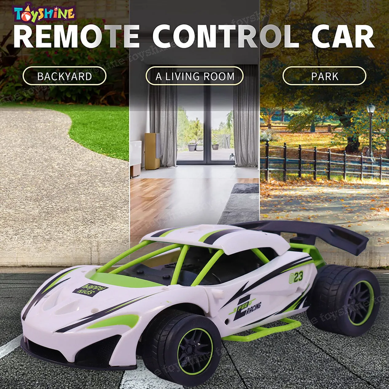 Toyshine Rechageable Hero Smoke Mist Spray Racing Runner Car Toys 2.4 GHz with LED Light and Sound Electric Toy for Kids