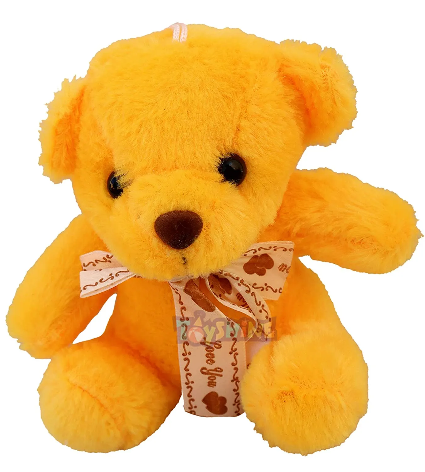 Toyshine Soft Toy for Kids Boy Girl Baby | Soft Feather Cotton Fabric, Mini Teddy Bear, Yellow, 17 Cms (TS-2022)