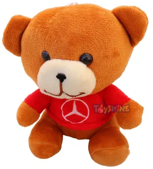 Toyshine Soft Toy for Kids Boy Girl Baby | Soft Feather Cotton Fabric, Teddy Bear, Brown, Red Shit, 16 Cms (TS-2022)