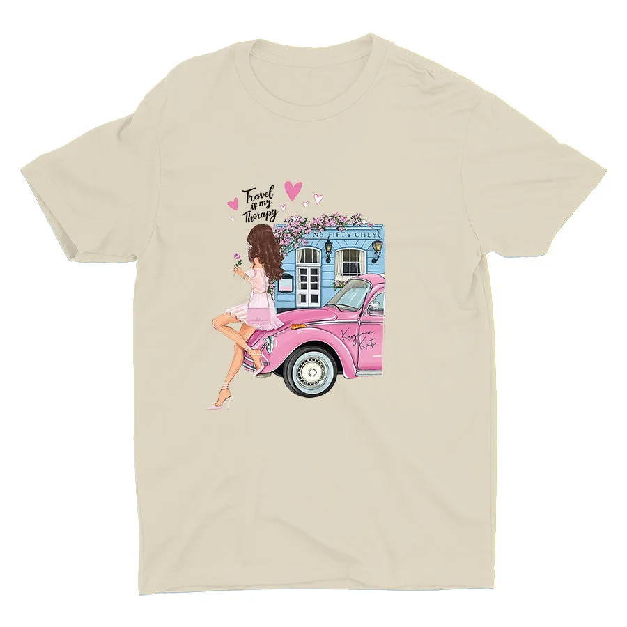 Travel Is My Therapy Cotton Tee