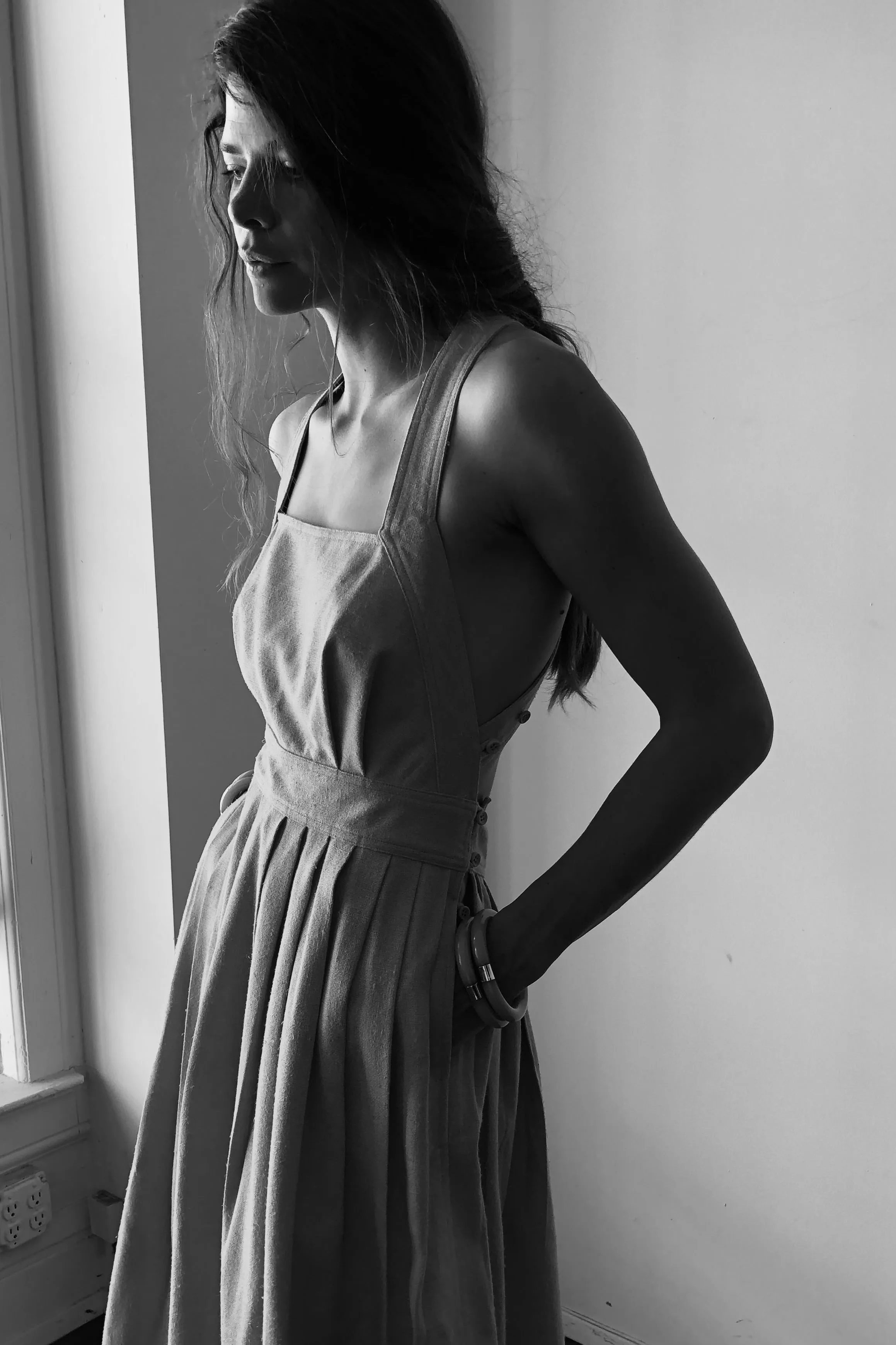 Traveling Pinafore Dress French Blue {Made to Order}