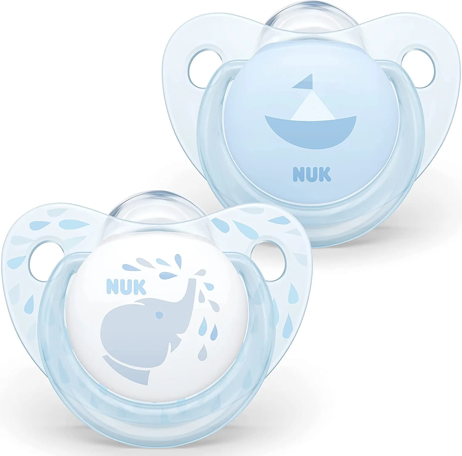 Trendline Silicone Soother, Baby Blue, 6-18M, Pack Of 2