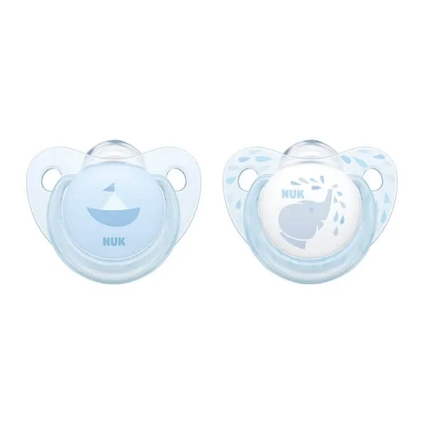 Trendline Silicone Soother, Baby Blue, 6-18M, Pack Of 2