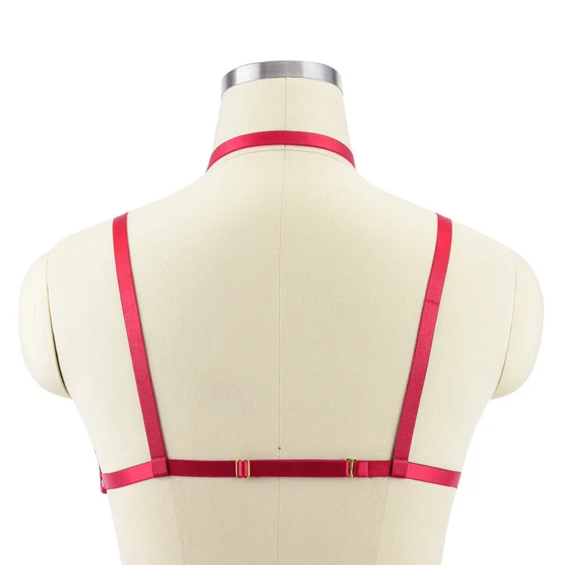 Trendy Elastic Band Restraint Cage Strap Hollow Garter Belt