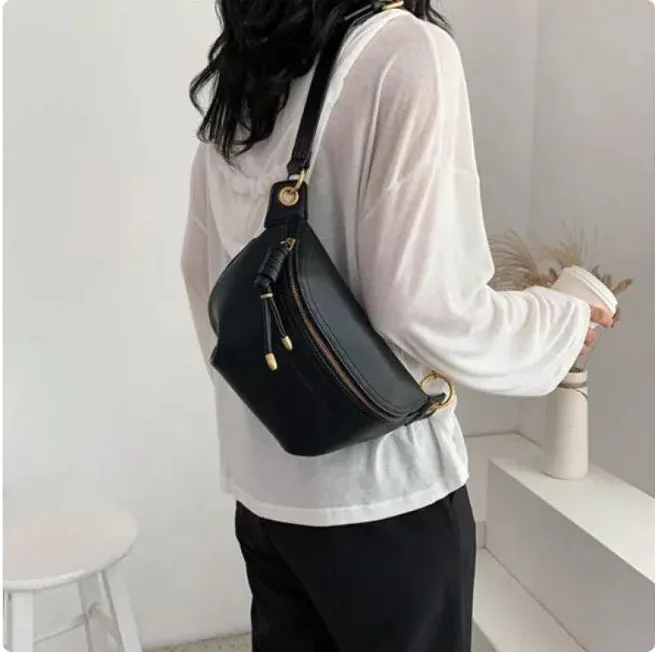 Trendy Textured Women's Crossbody Chest Bag