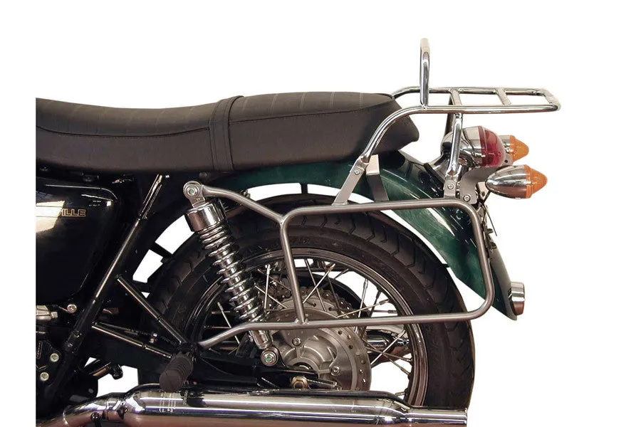 Triumph Bonneville / T100 / SE Carrier - Sidecases   Topcase Set 'Permanently Fixed' (Chrome)
