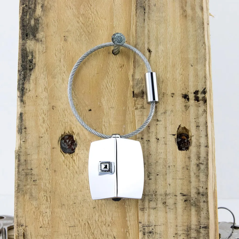 TROIKA Keyring Light House – Silver Colour with LED light